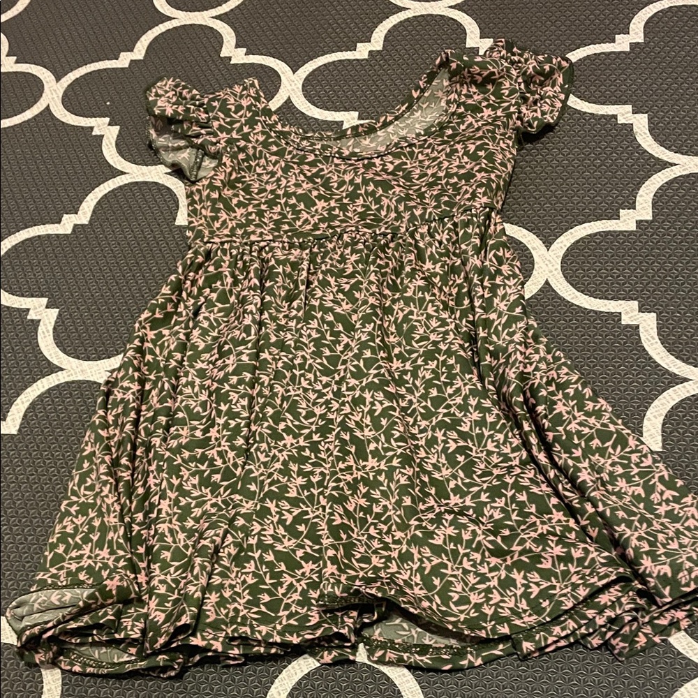 Dot Dot Smile Green and Pink Floral Dress